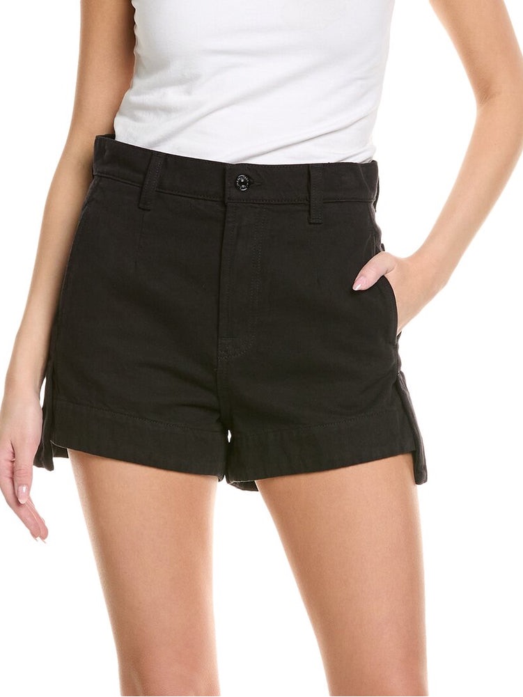 7 For All Mankind Black Tailored Slouch Short Sz 30/10 High Waisted Casual